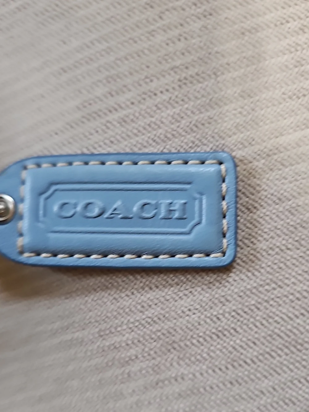 COACH Light Blue Leather Shoulder Bag - Picture 2 of 5